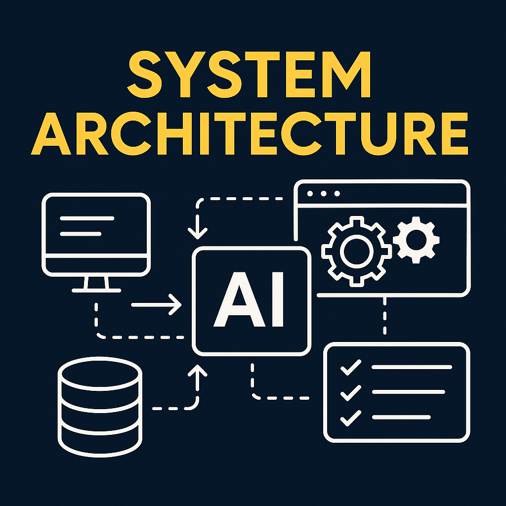 System Architecture - AI-powered infrastructure connecting CRM, databases, and business processes