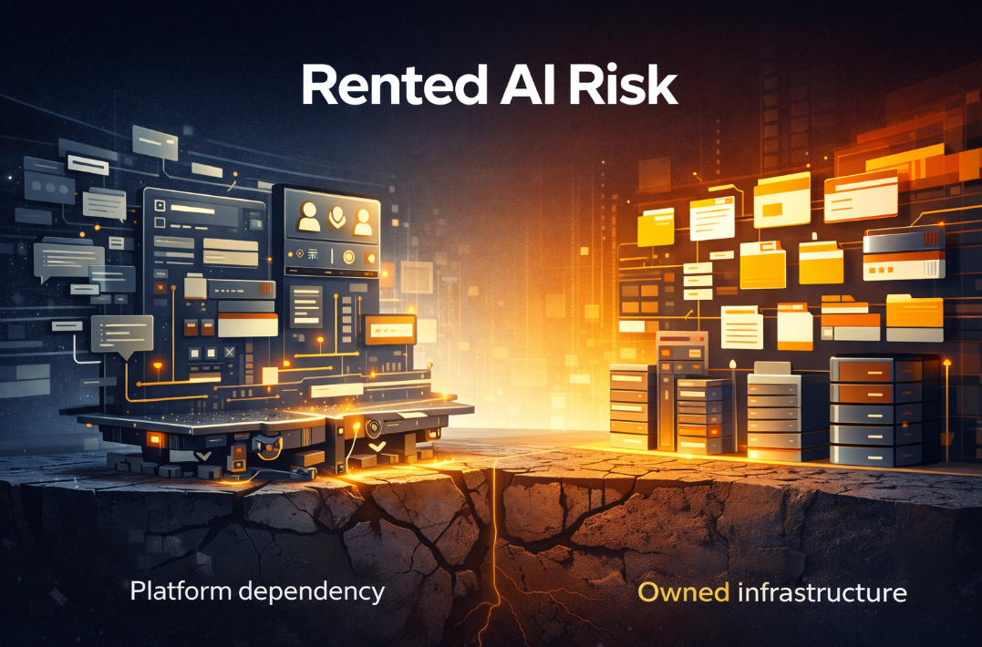 Rented AI risk: platform dependency vs owned infrastructure for business AI systems