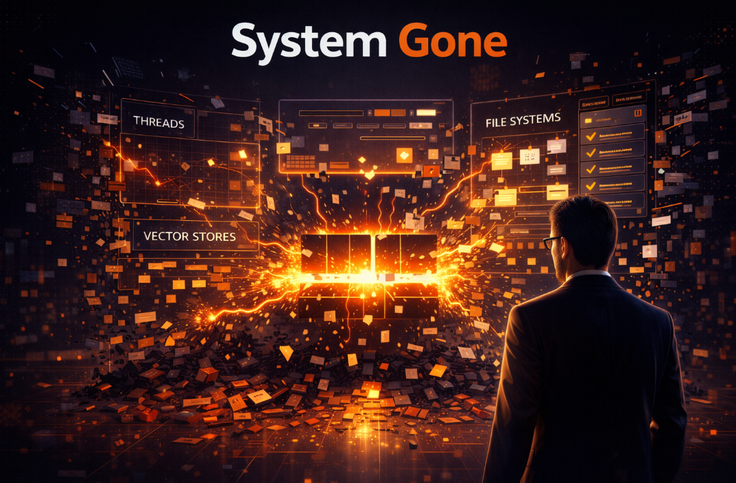 System gone: OpenAI Assistants API threads, vector stores, and file systems deprecated